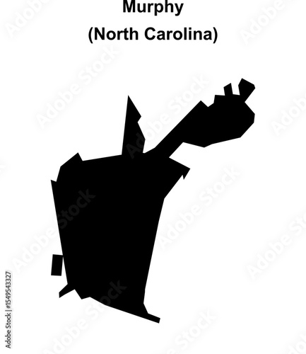 Murphy (North Carolina) blank outline map