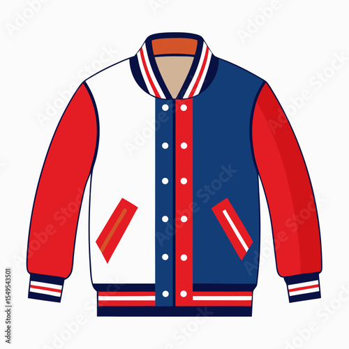 Retro College Jacket Illustration