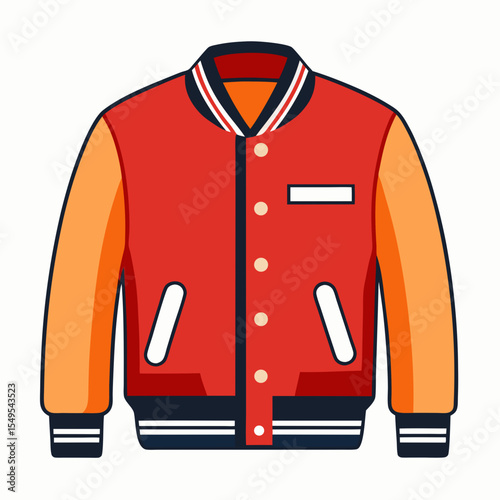 Retro College Jacket Illustration