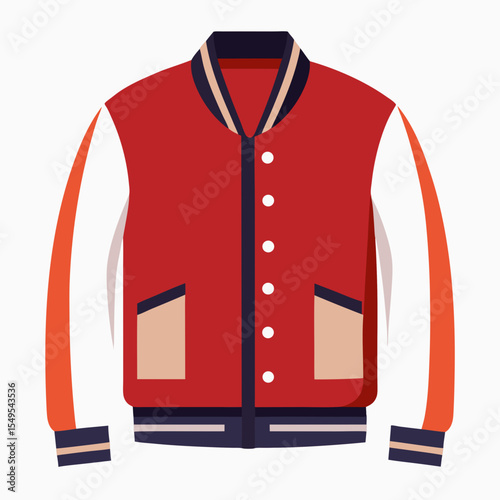 Retro College Jacket Illustration