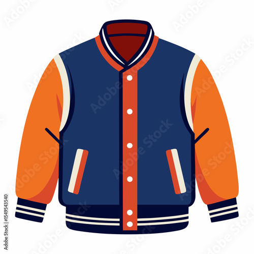 Retro College Jacket Illustration