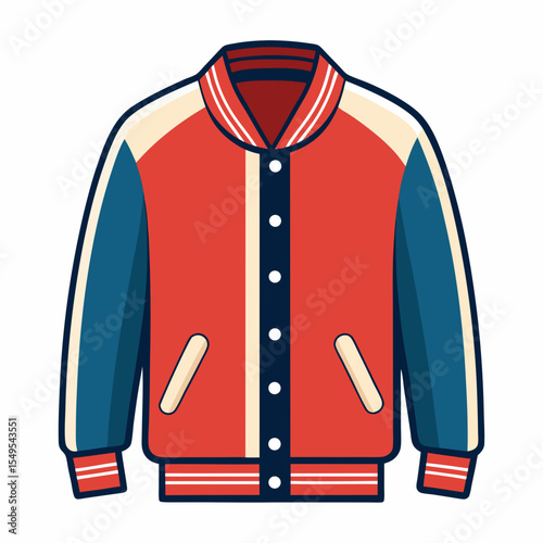 Retro College Jacket Illustration