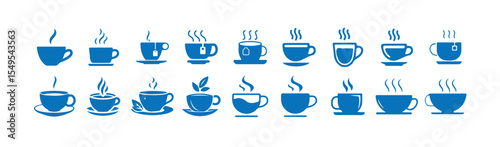 Cup cofee icon. Silhouette tea cup symbol, cup a coffee icon silhouetee. vector illustration eps 10.