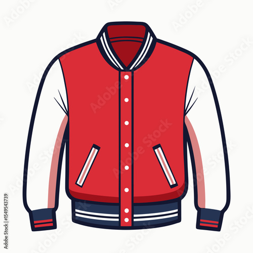 Retro College Jacket Illustration