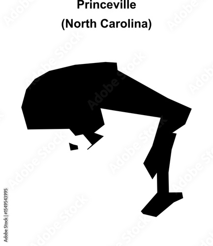 Princeville (North Carolina) blank outline map