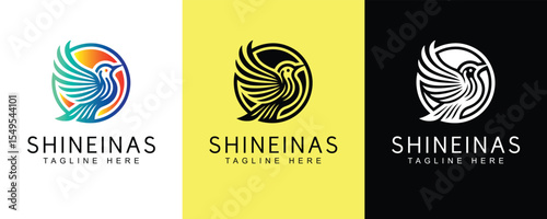 Soft and Serene Bird Logo in Abstract Style for Mindfulness and Peace Brands