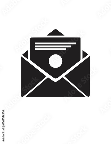 Open Envelope Icon Mail, Message, Communication, Digital, Letter