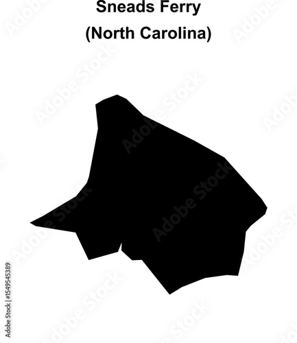 Sneads Ferry (North Carolina) blank outline map