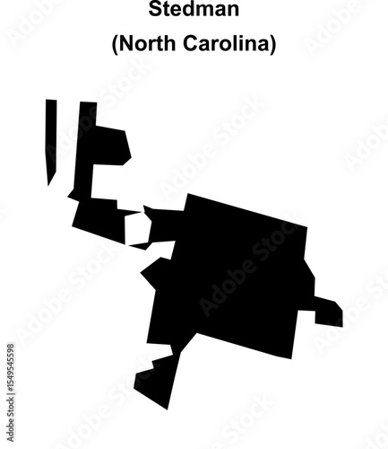 Stedman (North Carolina) blank outline map