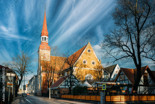 Parnu, Estonia. View Of Lutheran Church Of St. Elizabeth In Sunny Winter Day