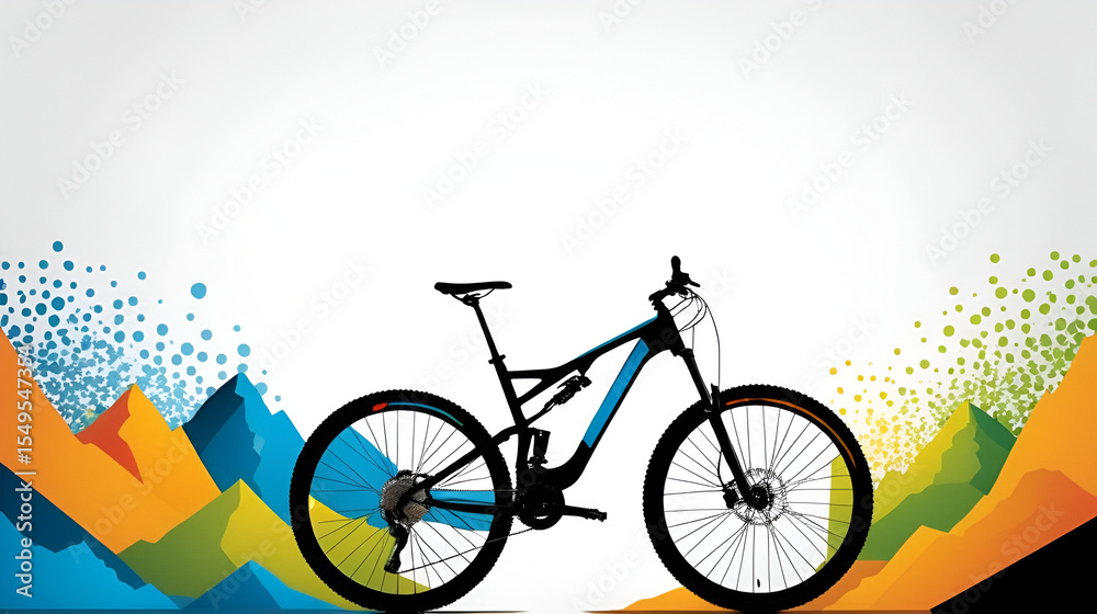 Fototapeta premium Mountain bike abstract background
