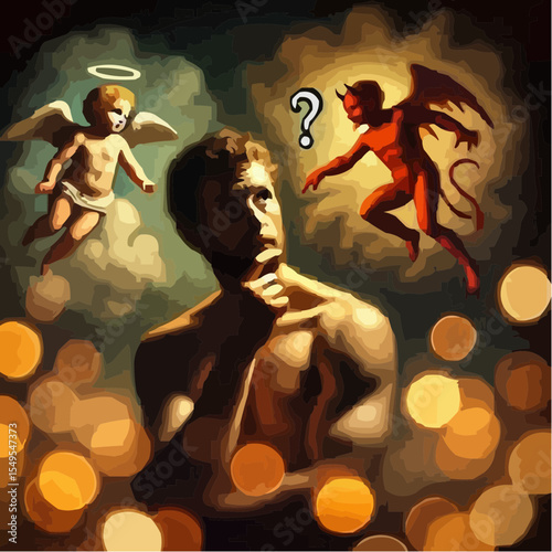 digital art of the battle between good and evil in the human mind 42