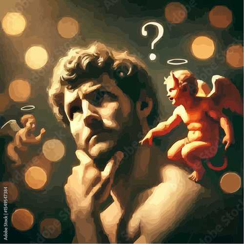 digital art of the battle between good and evil in the human mind 40