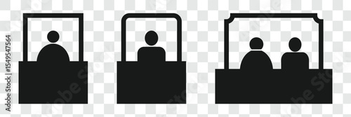 Market Stall with Vendor Icon Design