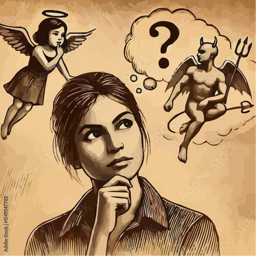 digital art of the battle between good and evil in the human mind 10