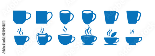 coffee cup icon, cup a coffee sign and symbol, classic black  mug icon for cafe design, vector illustration eps 10.