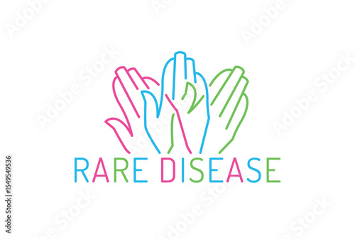 Rare Disease Day icon. Editable vector illustration