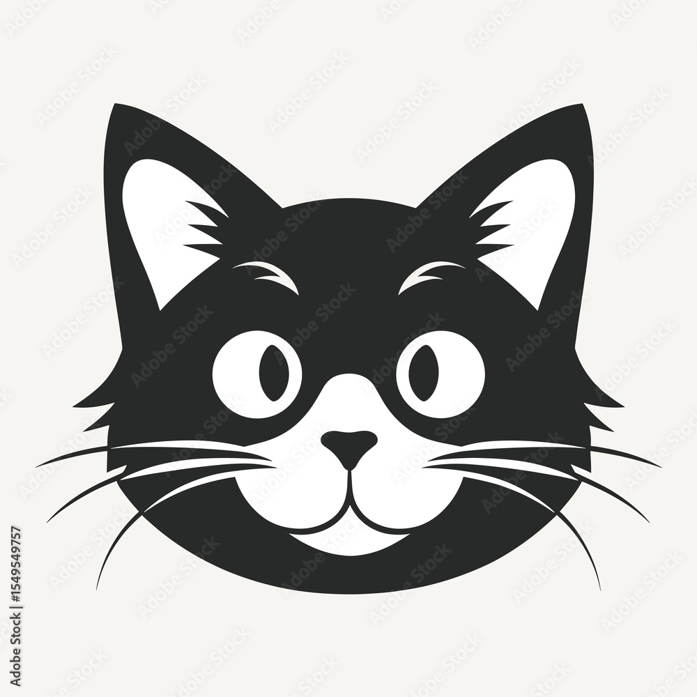 Cute cat face illustration Cute cat face illustration