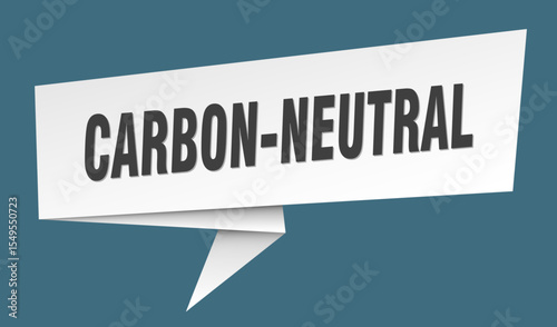 carbon-neutral banner. carbon-neutral speech bubble, label, sticker, sign template