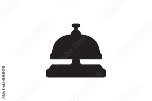 Call bell silhouette on white background.01