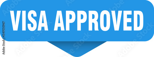 visa approved sticker. visa approved sign on transparent background
