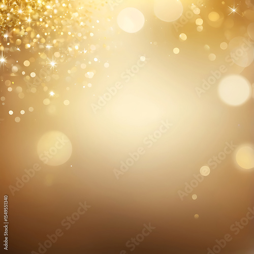 Elegant golden abstract background with glowing bokeh lights, smooth wave pattern, soft gradient texture, perfect for luxury designs, festive themes, or digital templates | AI