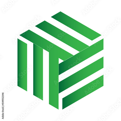 Creative Letter M Logo – Tech-Inspired Cube Design