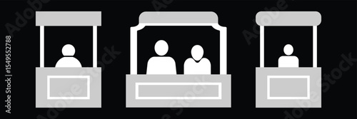 Sale stand icon. retail shop icon sign vector