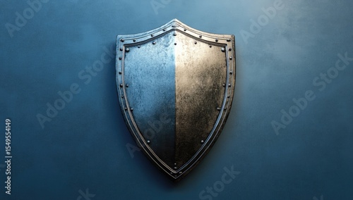 Medieval shield, metallic, protective