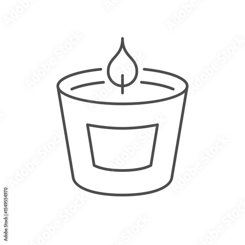 Modern candle line outline icon