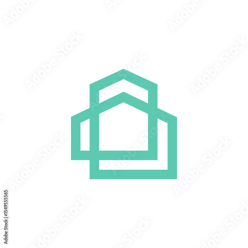Abstract Modern Geometric Building House Property Logo Icon