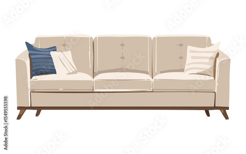 Neutral Beige Sofa Minimal Design