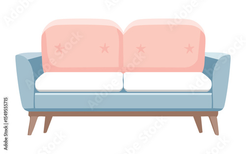 Clean Living Room Couch Vector