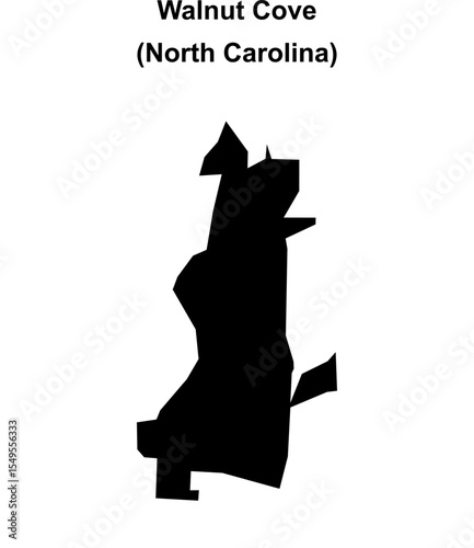 Walnut Cove (North Carolina) blank outline map