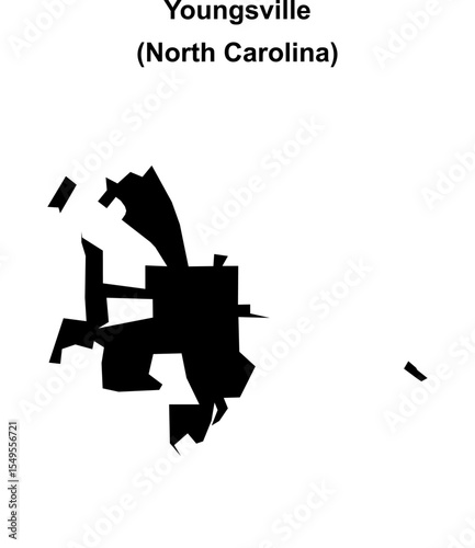 Youngsville (North Carolina) blank outline map