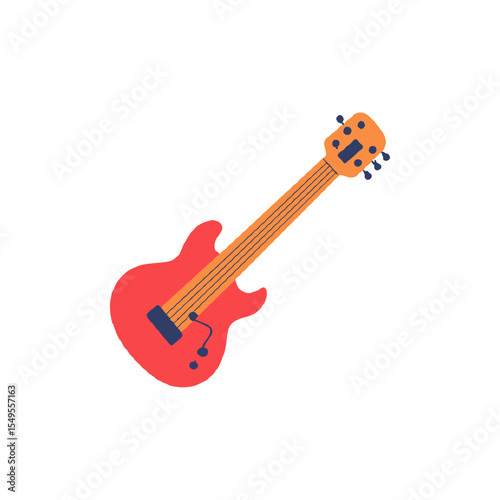 acoustic guitar isolated on white