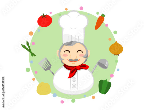 コックさんと野菜