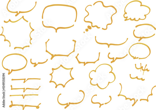 コピックで描いたゆるふわフキダシ