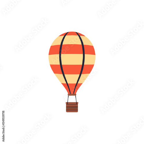 hot air balloon isolated on white