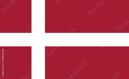 Denmark flag vector design and illustration, National Flag of Denmark , red and white color design. Politics and business concept. Vector illustration.