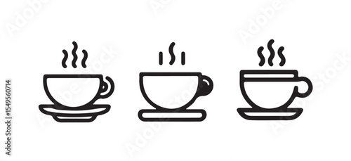 Coffee mug icon sign symbol design. Minimalist black coffee cup icon, vector illustration eps 10.