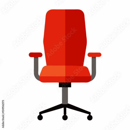 red chair isolated on white