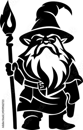 Fantasy Dwarf Warrior Vector Illustration 