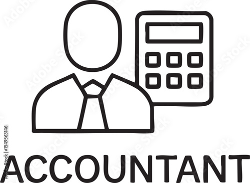 Professional Accountant Icon Financial Expertise and Tax Services