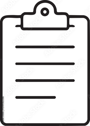 Simple Clipboard Icon Checklist, To-Do List, Task Management Illustration