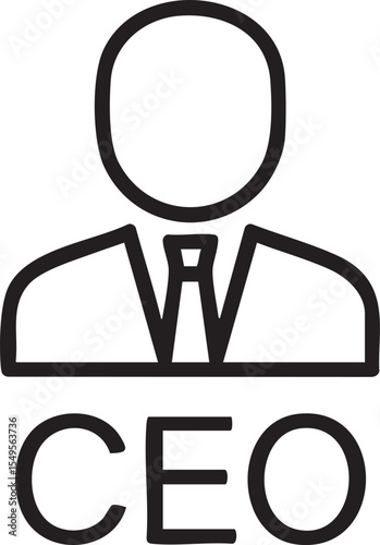 CEO Icon Professional Businessperson Vector Illustration