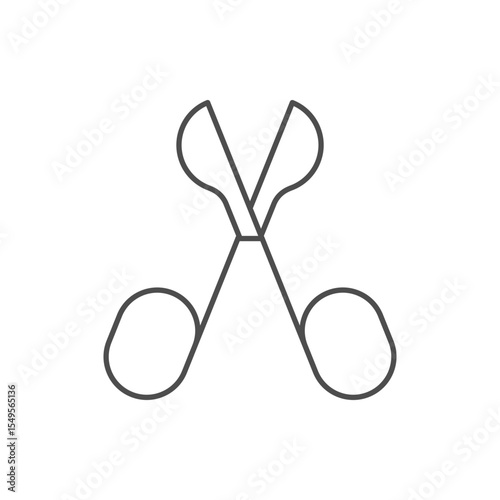 Candle wick scissors line icon