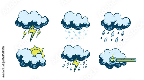 Hand Drawn Weather Conditions Graphics