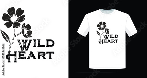 Wild Heart t shirt design