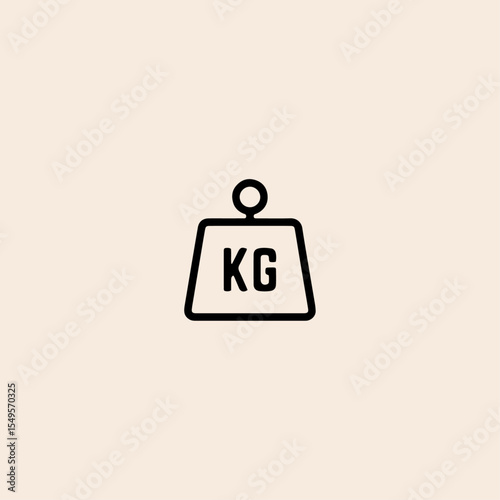 kg icon flat vector design.